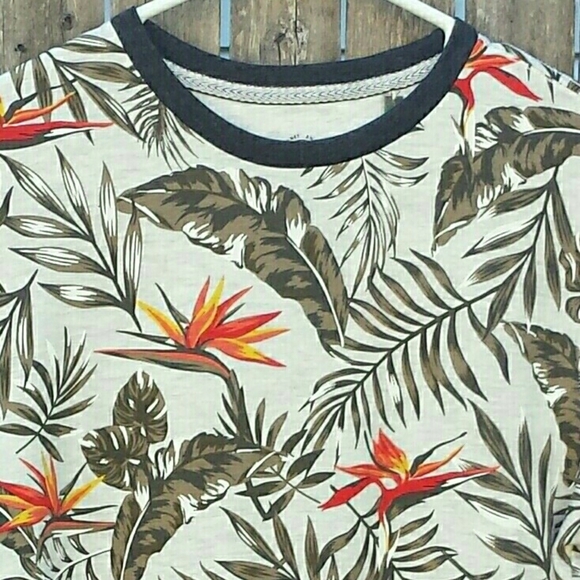 Free Planet Organic Cotton Tropical Hawaiian T-Shirt S - Picture 4 of 8